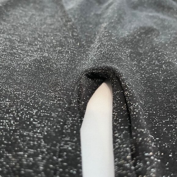 WOLFORD BLACK SILVER METALLIC GLITTER OPAQUE LEGGINGS - S - Picture 6 of 9